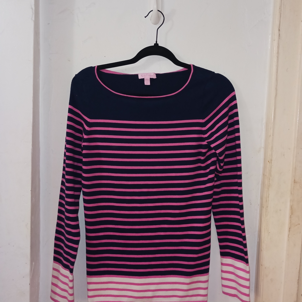 Lilly Pulitzer Navy and Pink Top